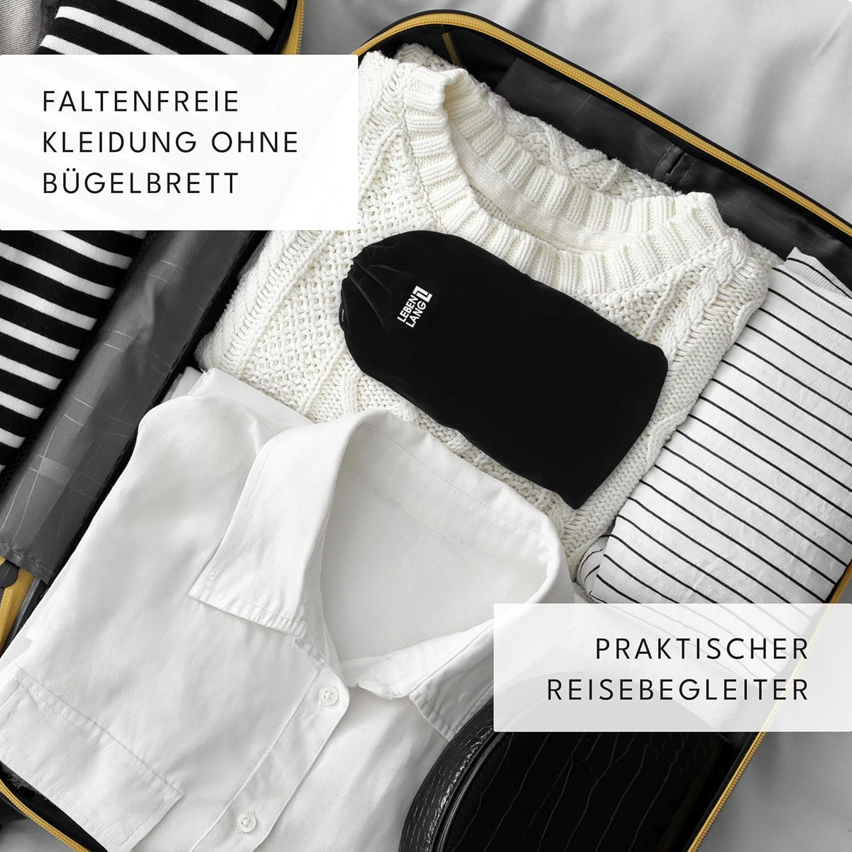 Reise-Dampfglätter LB5267, Schwarz - 900w & 120ml