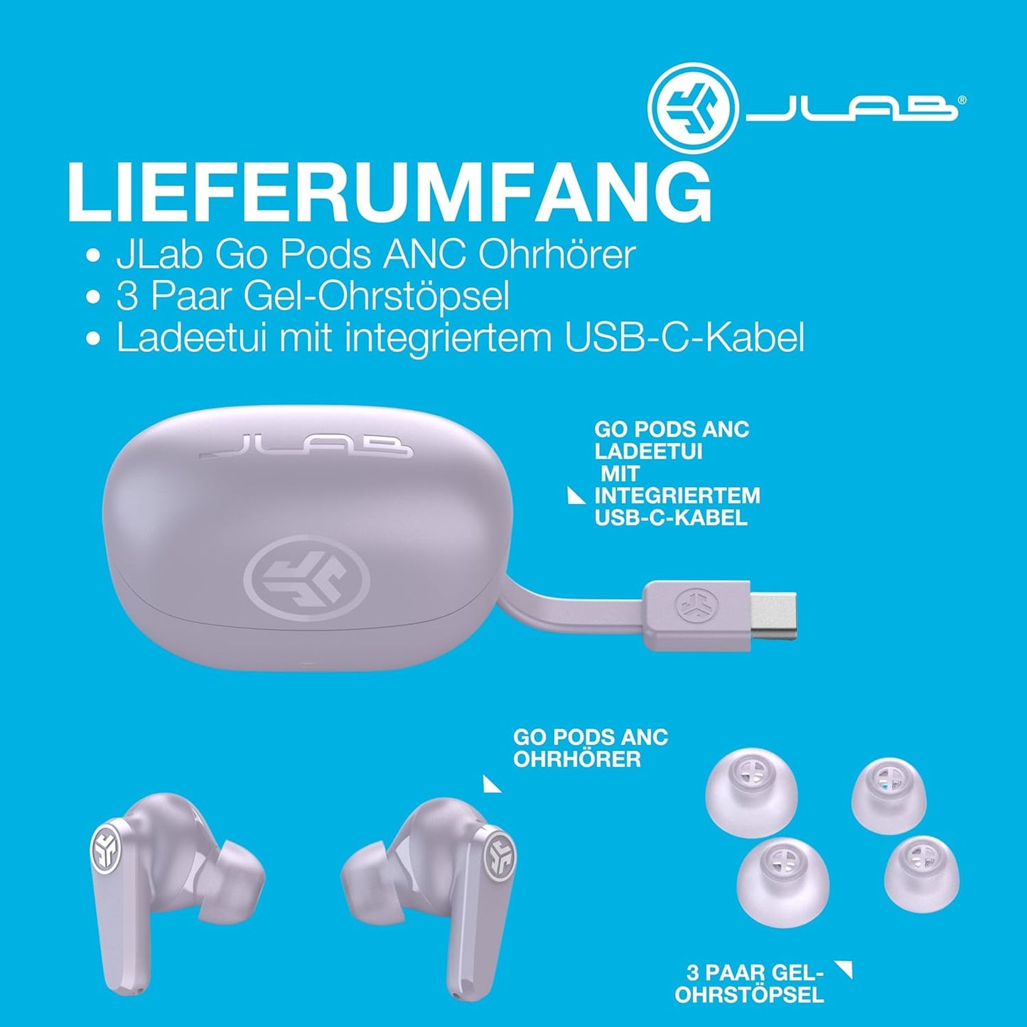 Go Pods In-Ear Kopfhörer, Pods ANC Lila
