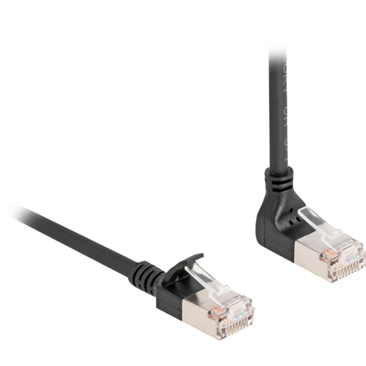 RJ45 Netzwerkkabel Cat.6A S/FTP Slim 90° oben gewinke