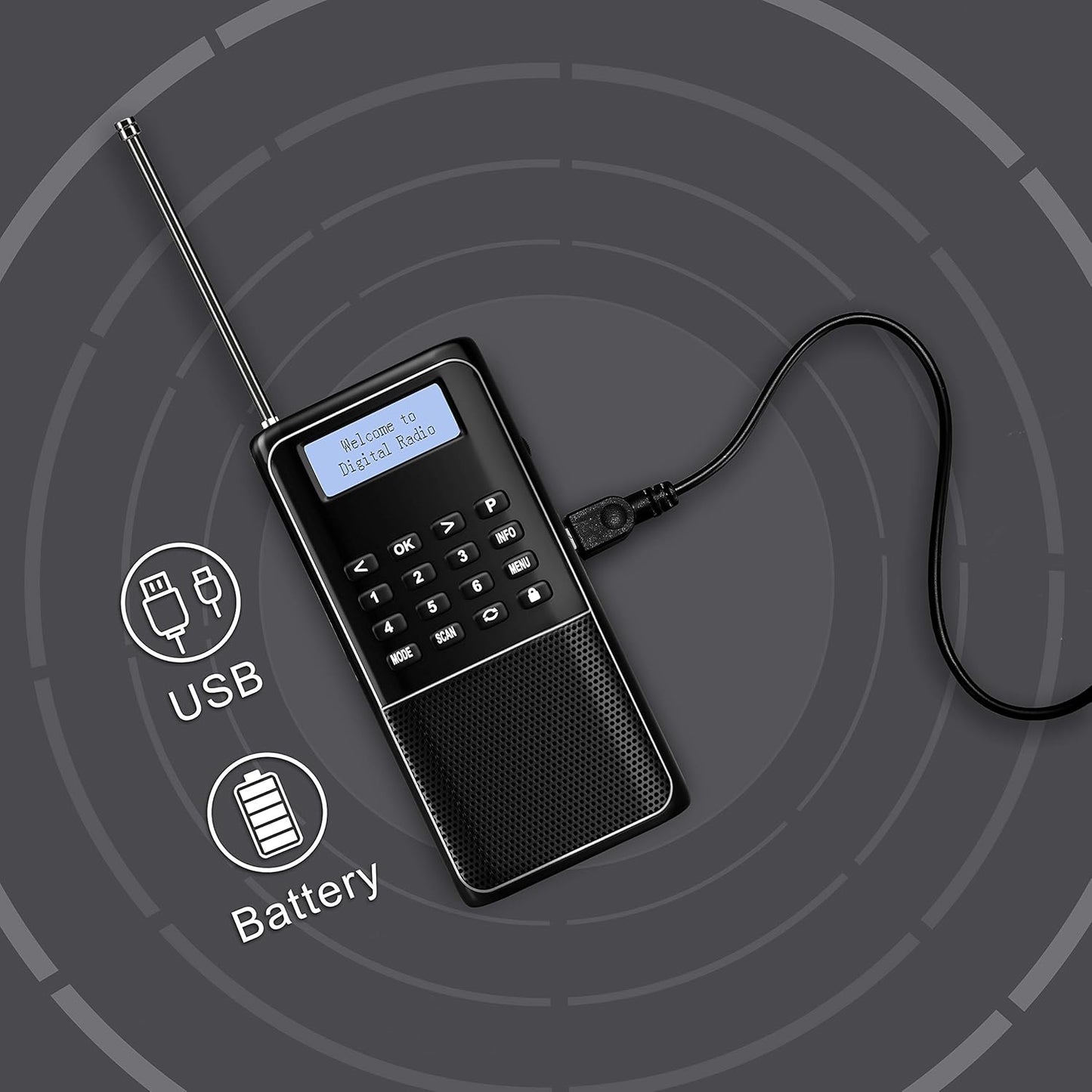 Tragbares DAB-Radio RD23