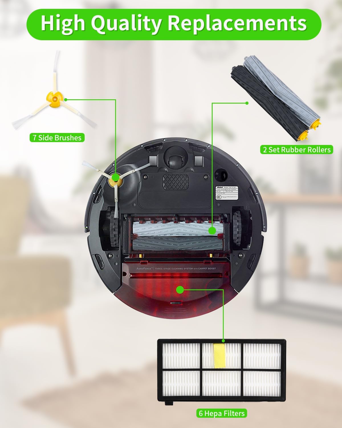 16-teiliges Ersatzteilset für iRobot Roomba Staubsauger
