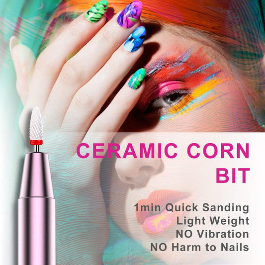 Elektrischer Nagelfräser mit Zubehör, Rosa