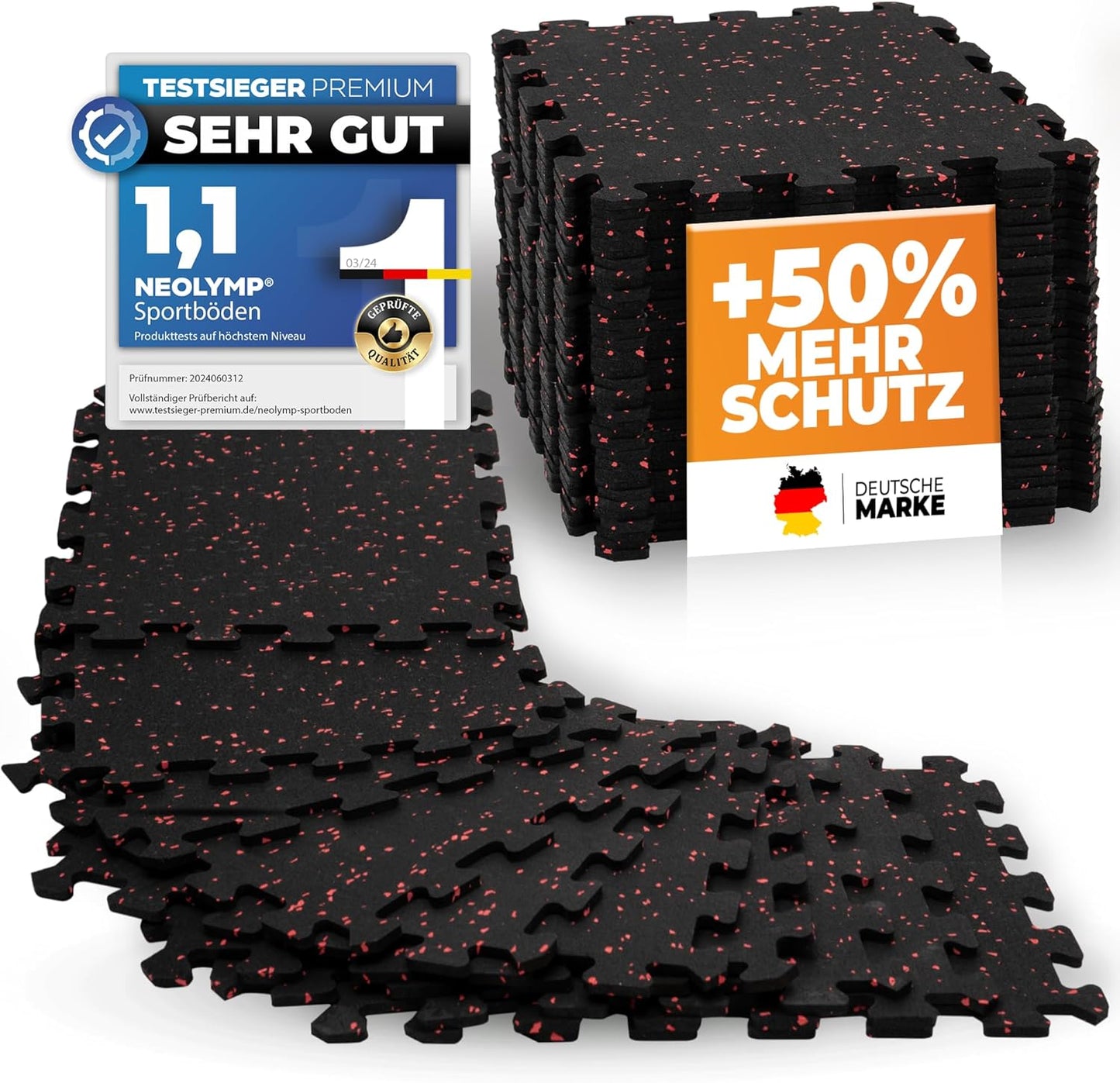 Bodenschutz Puzzlematte-Set (8 Stück) Fitness