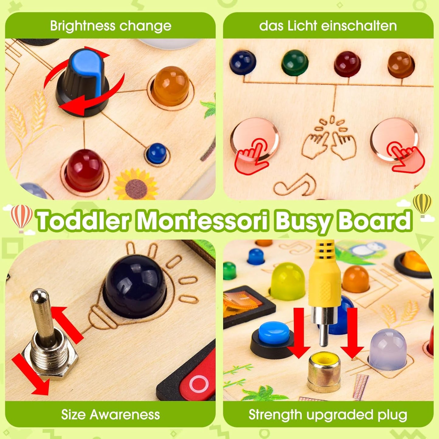 Montessori Busy Board Motorikspielzeug