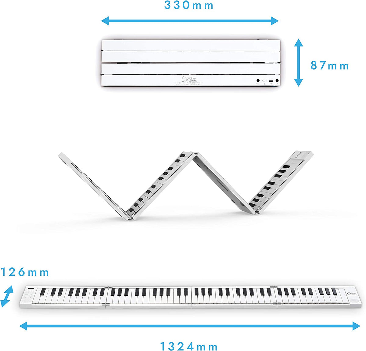 Folding Piano 88, Folding Piano 88 Tasten, weiss