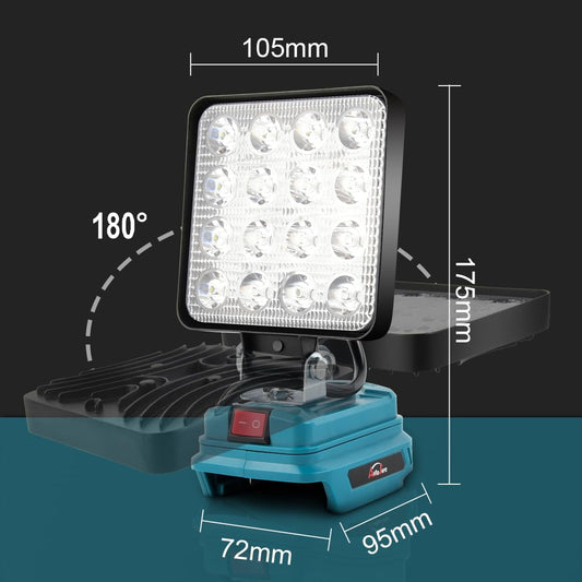 Akku LED Arbeitsleuchte für Makita, 4 zoll 2
