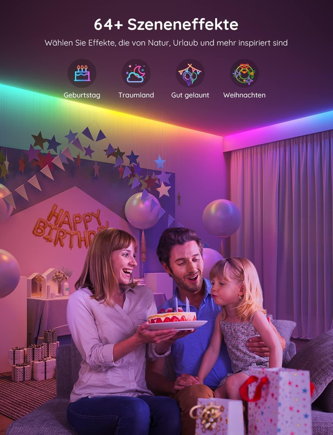 RGBIC LED Streifen 20m mit App-Steuerung, 20M