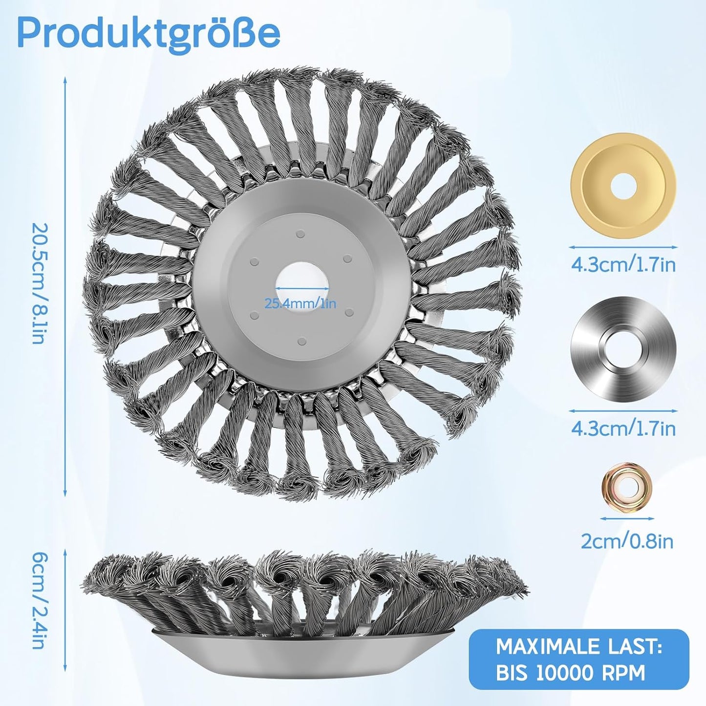 Unkrautbürste für Rasentrimmer