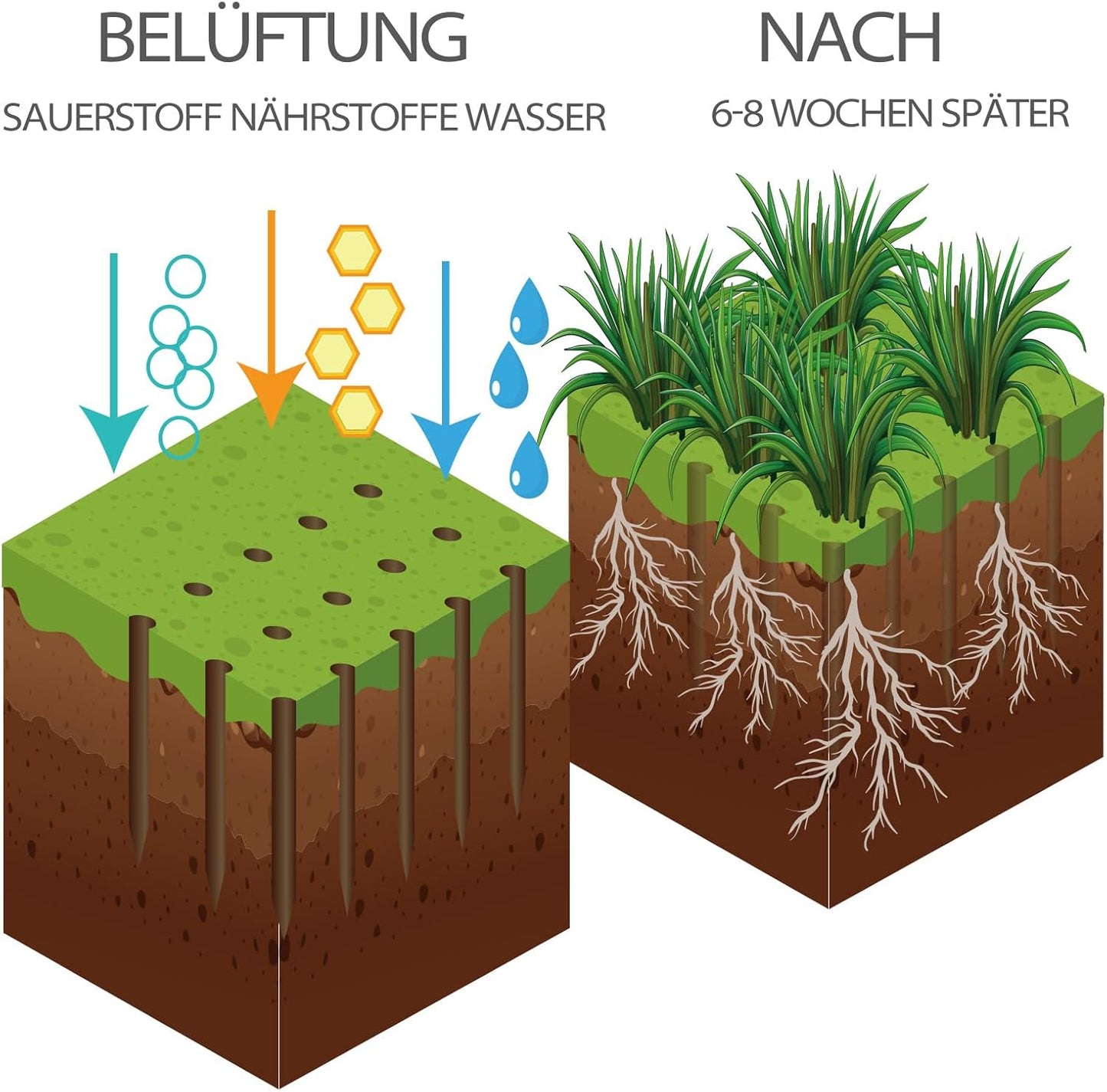 Rasenlüfter mit 15 Spikes