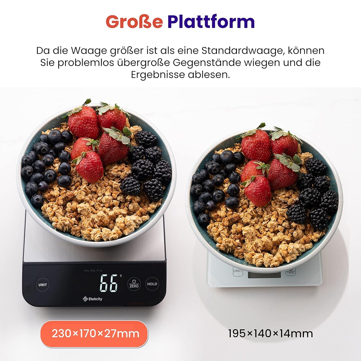 Digitale Küchenwaage, Premium 1 g to 10 kg