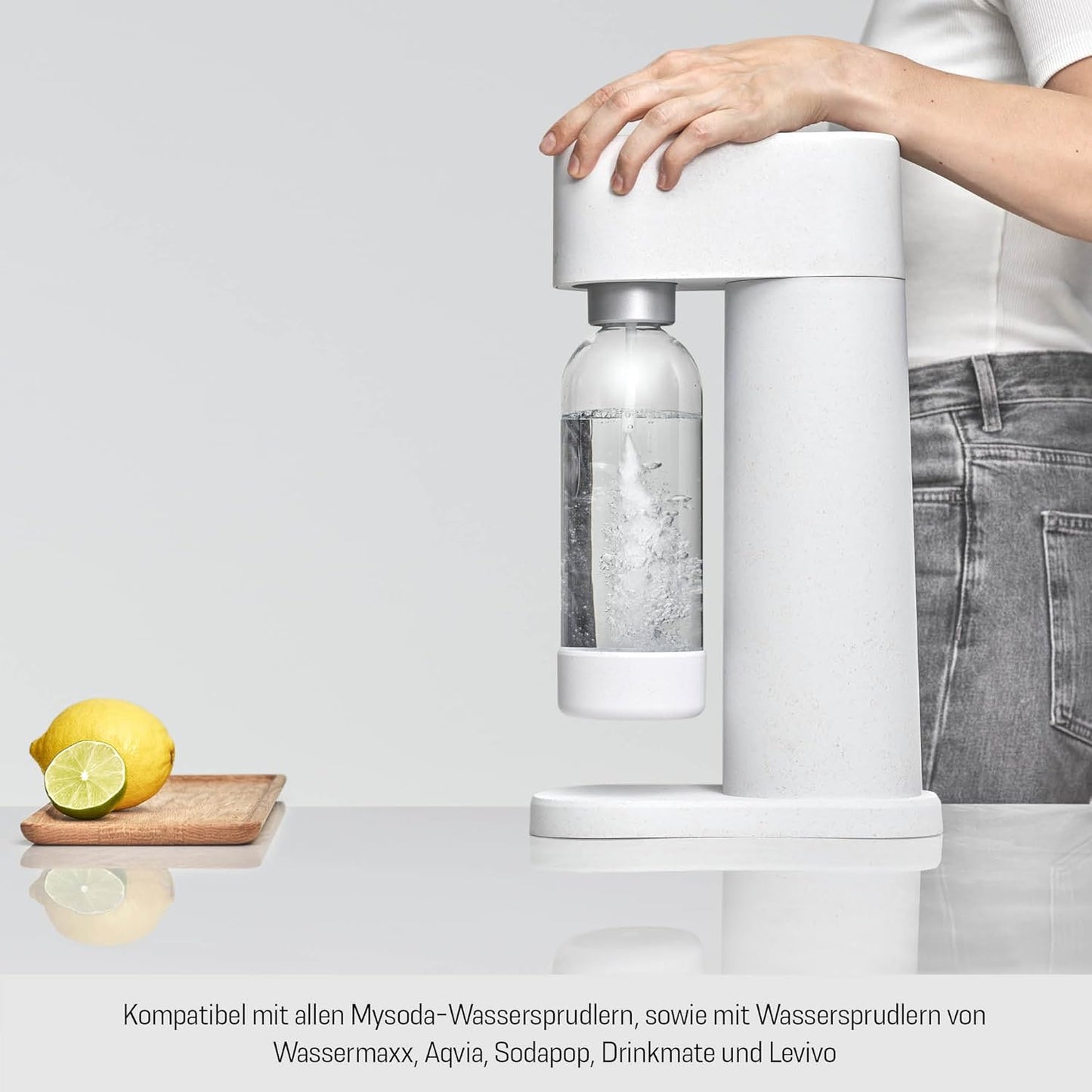 Wasserflasche für Wassersprudler, 2x1L
