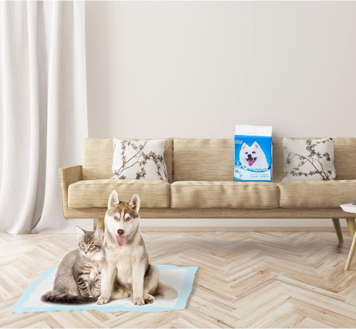 50er-Pack Trainingsunterlagen für Hunde, 60 x 40 cm Wei?
