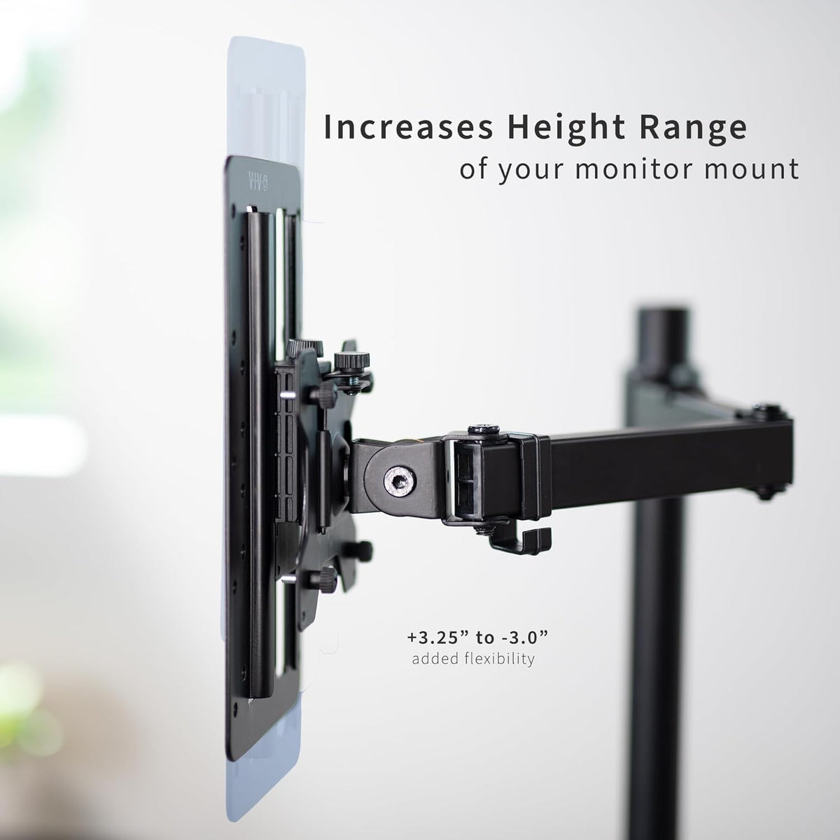 Höhenverstellbarer VESA-Adapter für 13-27 Zoll Monitore, schwarz
