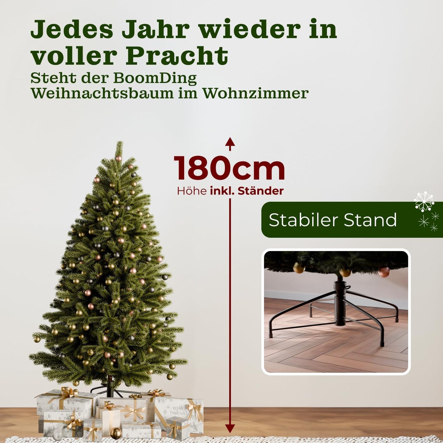 Naturgetreuer Tannenbaum mit Beleuchtung