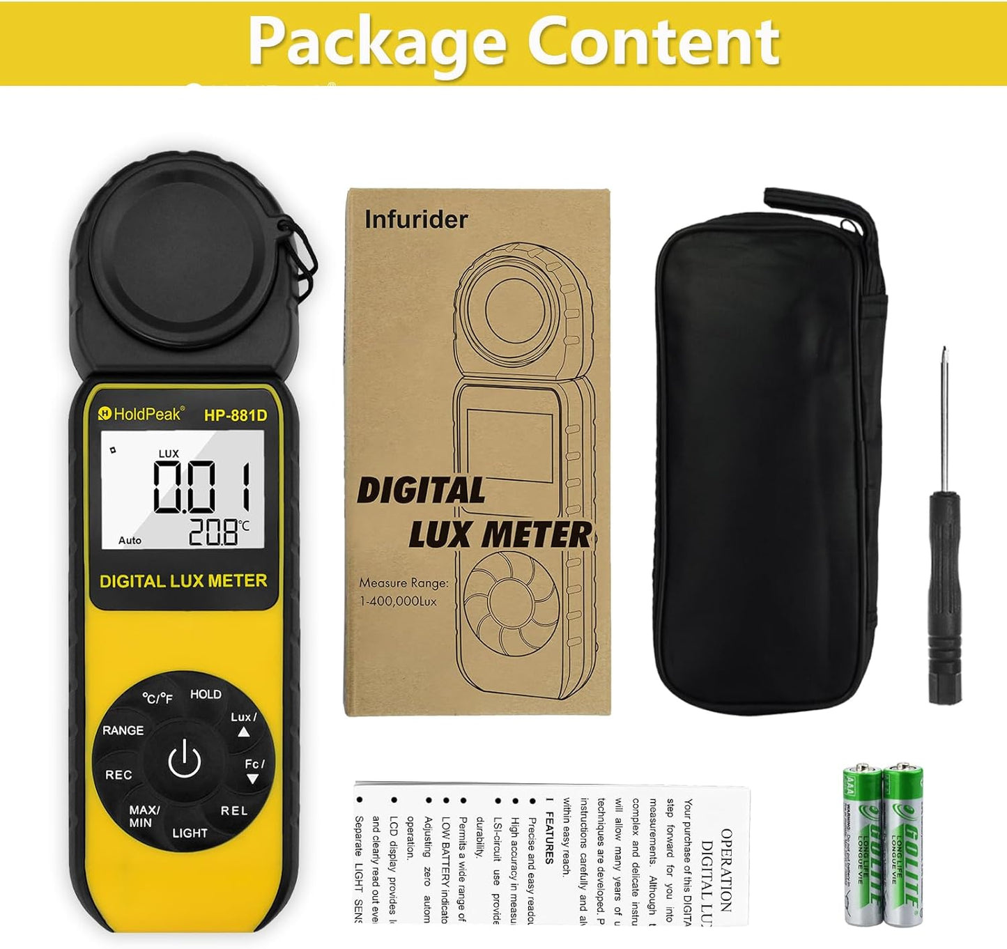 Digitales Lichtmessgerät 881D
