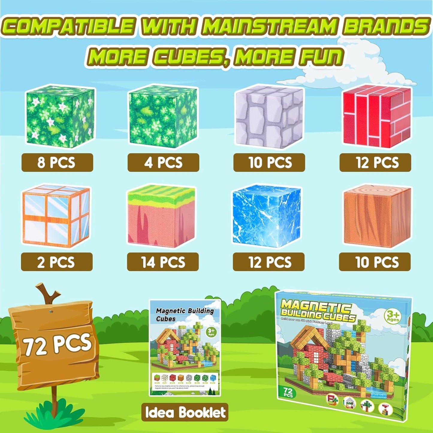 Set magnetische Bausteine