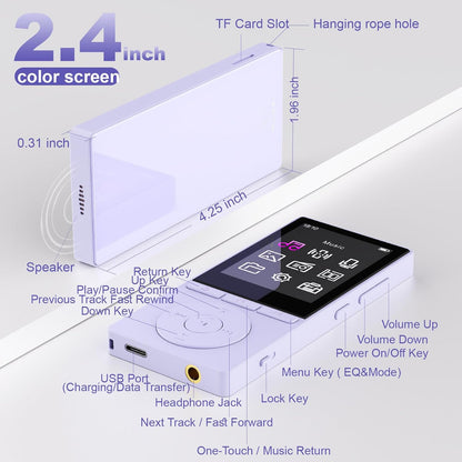 MP3-Player mit Bluetooth, Violet