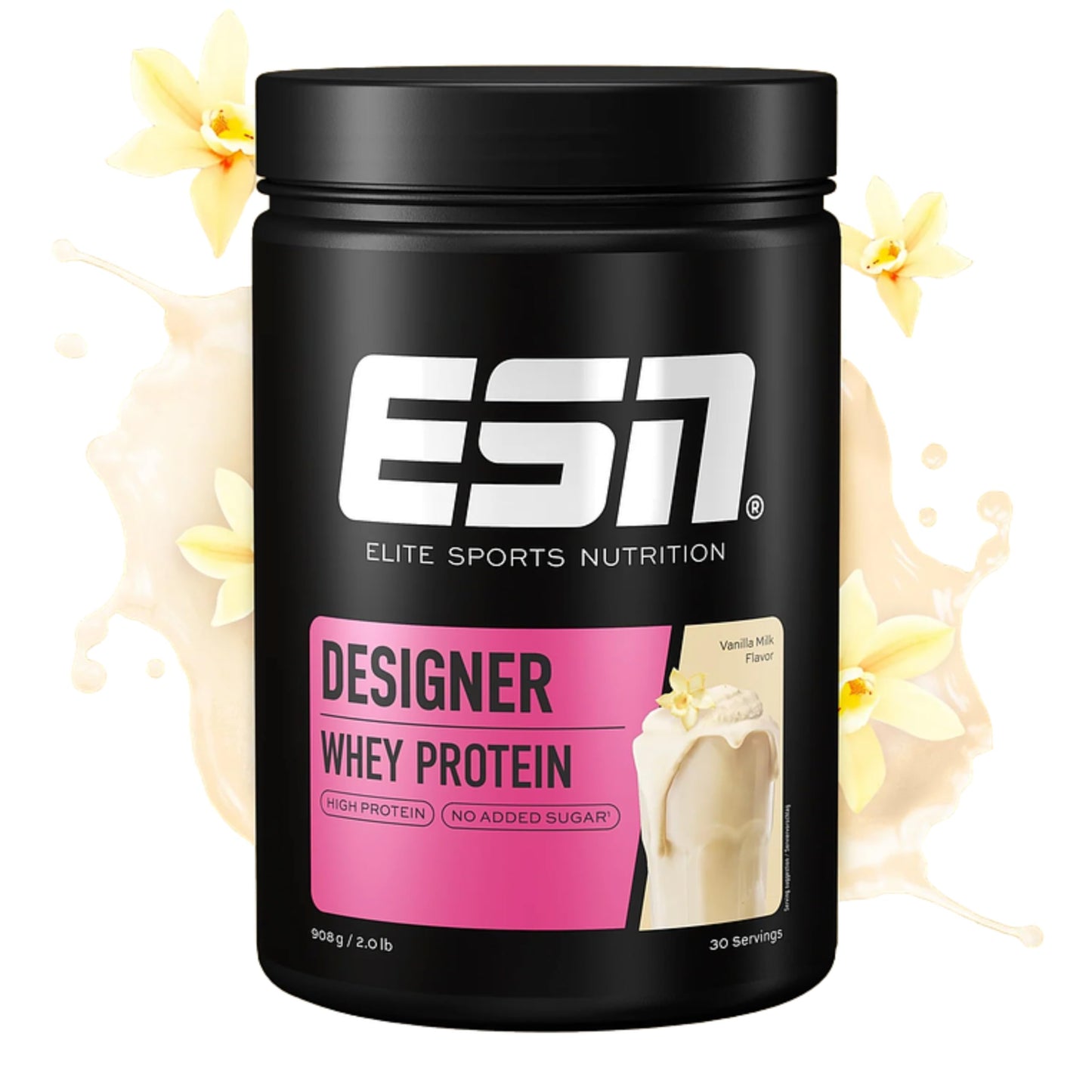Designer Whey Protein, Vanilla Milk 908 g (1er Pack)