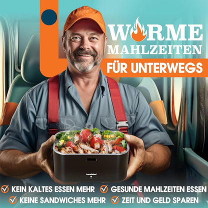 3-in-1 Lunch Box mit Aufwärmfunktion, Schwarz