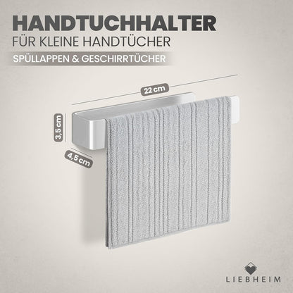Handtuchhalter ohne Bohren, Silber Gebürstet 22.0 Zentimeter