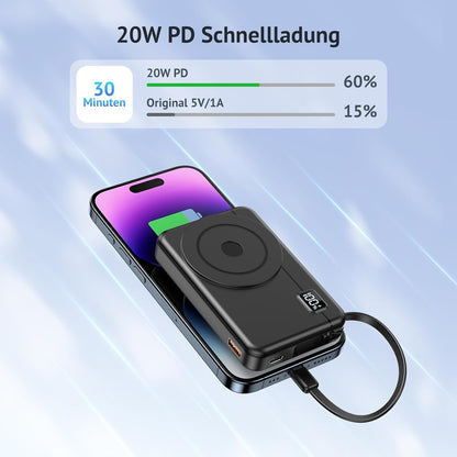 Magsafe Powerbank für iPhone 12er- bis 16er-Serie, Black