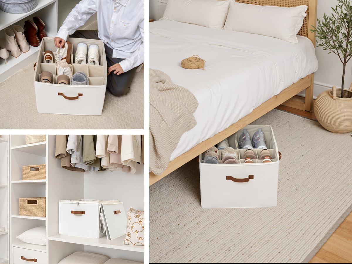 Schuh-Organizer, Beige 43 x 43 x 32 cm