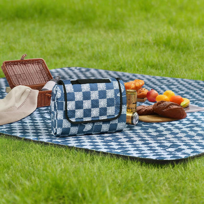 Faltbare Outdoor-Picknickdecke, 200 x 200 cm (Rechteckig) Jeansblau