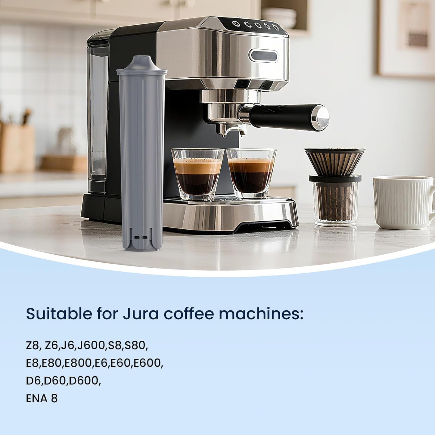 6er-Set Wasserfilter für Jura-Kaffeevollautomat, 6