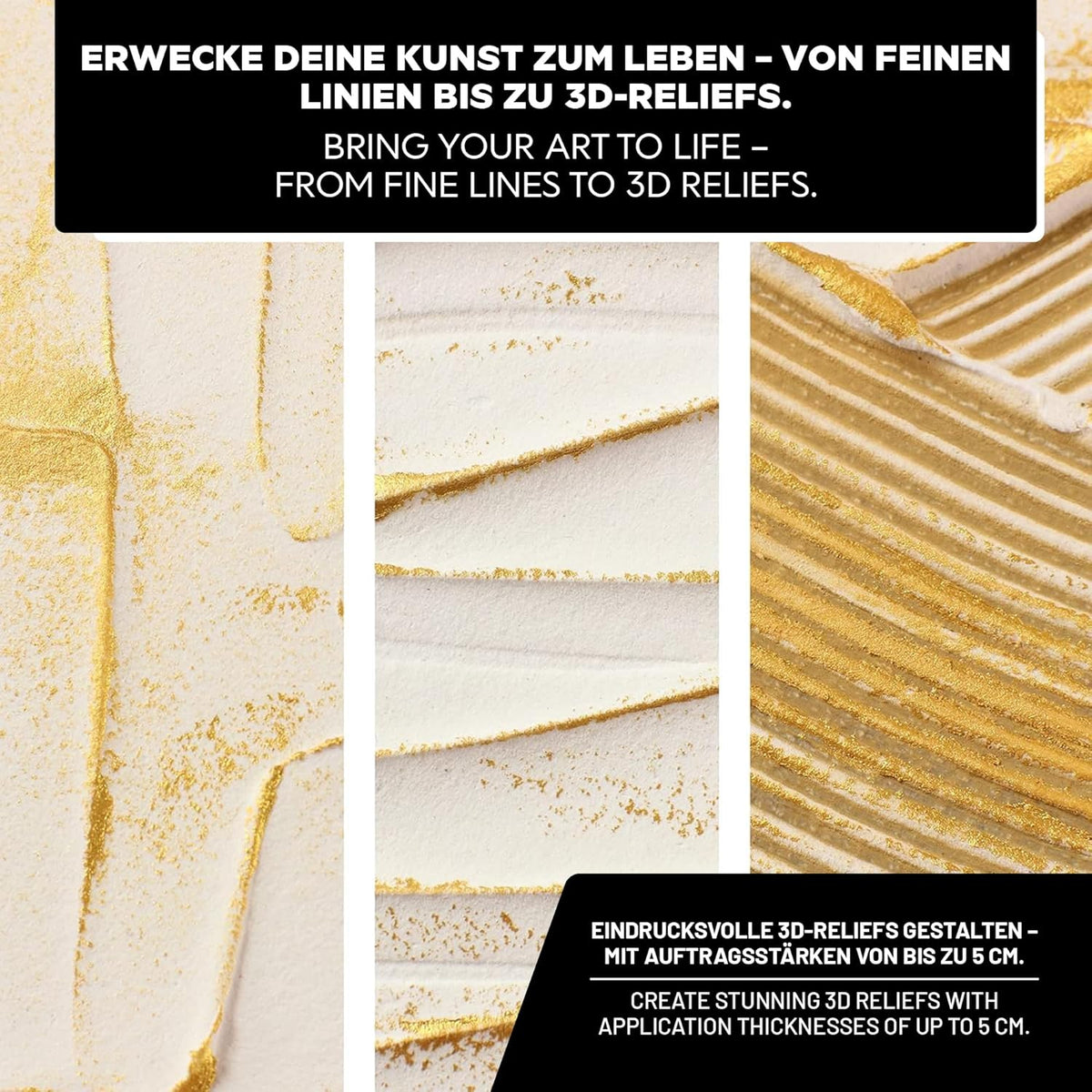 Strukturpaste fein für Acrylmalerei, Weiß fein1,7 kg Eimer
