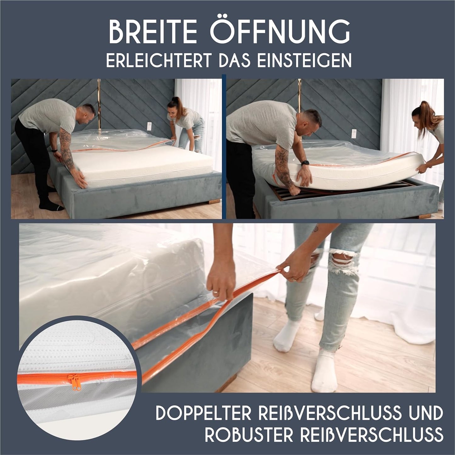 2er-Set Matratzenhüllen, 90 x 200 cm - 2er-Set