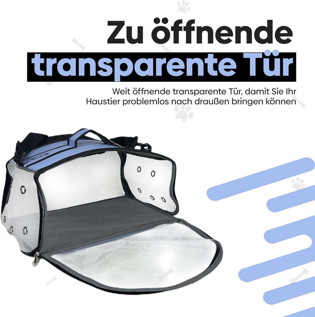 Tragetasche für Hunde und Katzen, Hellblau
