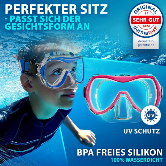 SeaExplorer - Taucherbrille für Kinder, Taucherbrille Pink|Comfort-Strap
