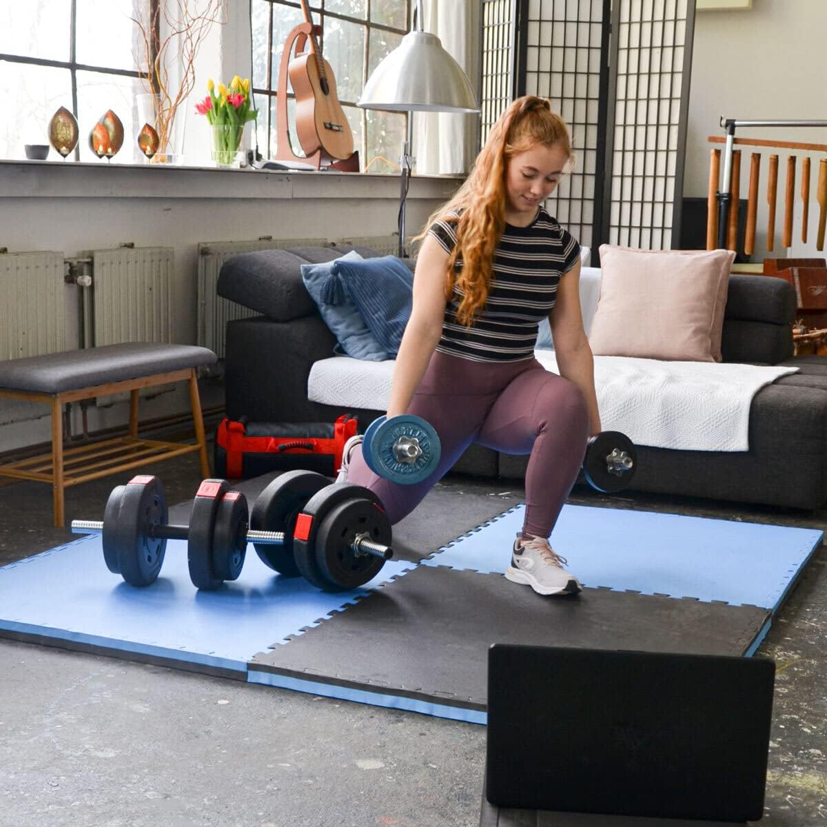 Profi Kampfsportmatte 90x90cm für Zuhause