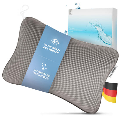 Badewannenkissen mit Saugnäpfen, schnelltrocknend, klein Grau