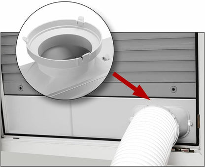 Fensterabdichtung für Klimageräte, Rolladen-Fensterblende