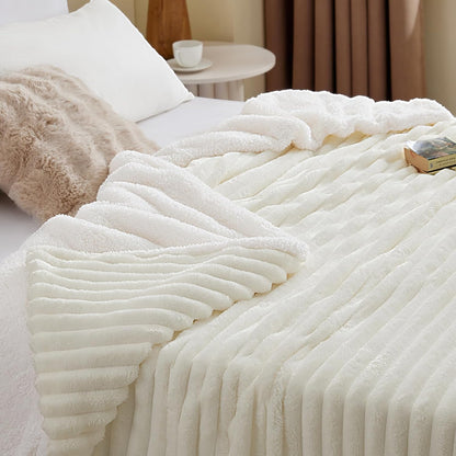 Sherpa Kuscheldecke, 150 x 200 cm Creme