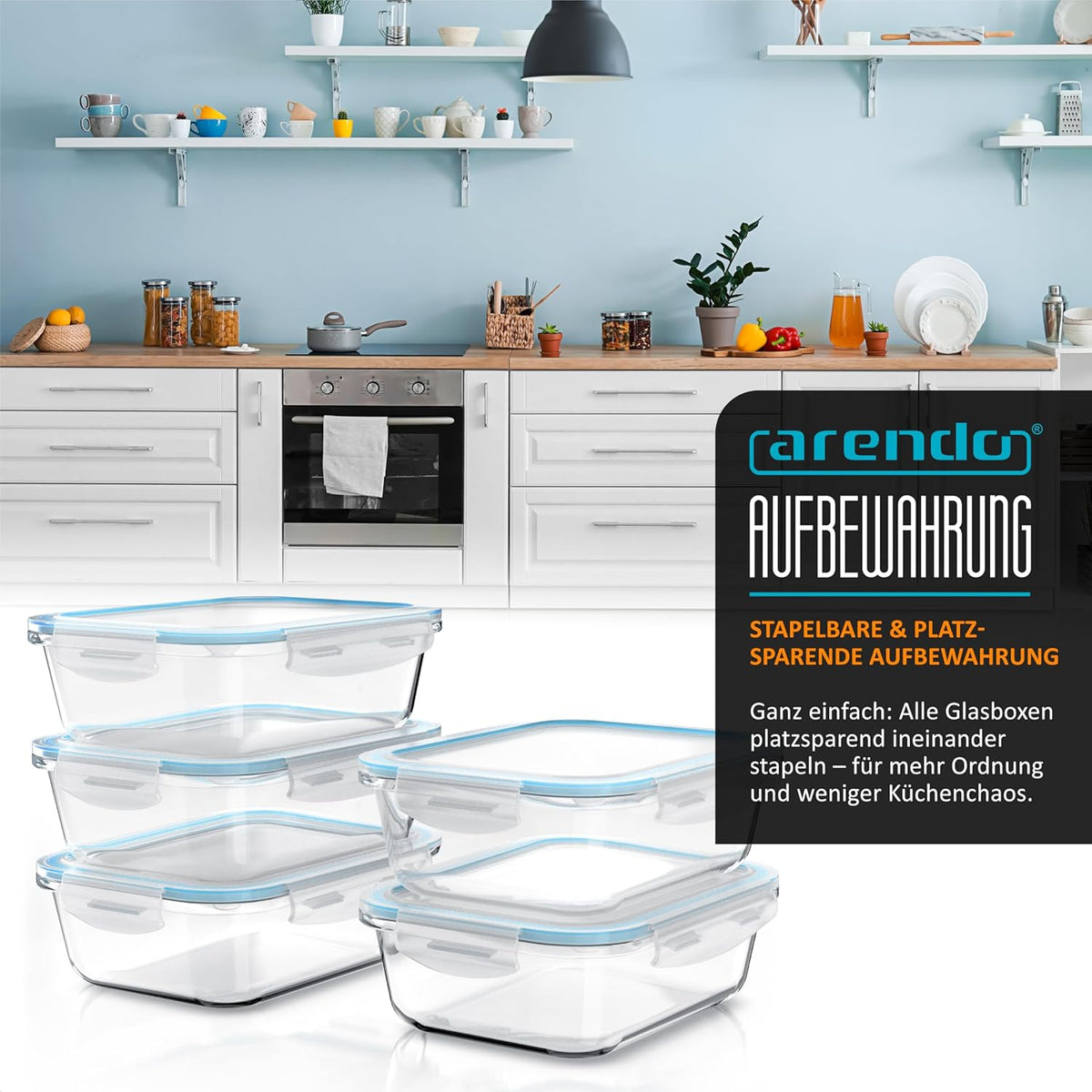 Glas-Lunchboxen Set