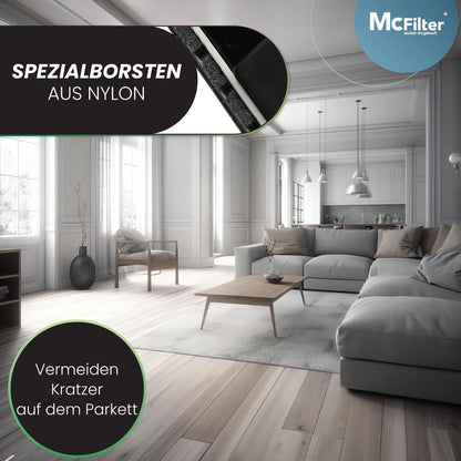 Universal Hartbodendüse für Staubsauger (32-35mm), Parkettdüse Nylonhaar