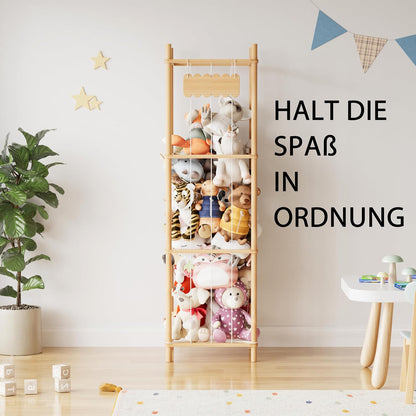 Stofftier Aufbewahrungskäfig, Natur 40 cm Breit