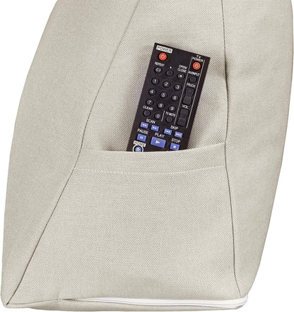 Keilkissen mit Seitenfach, Beige