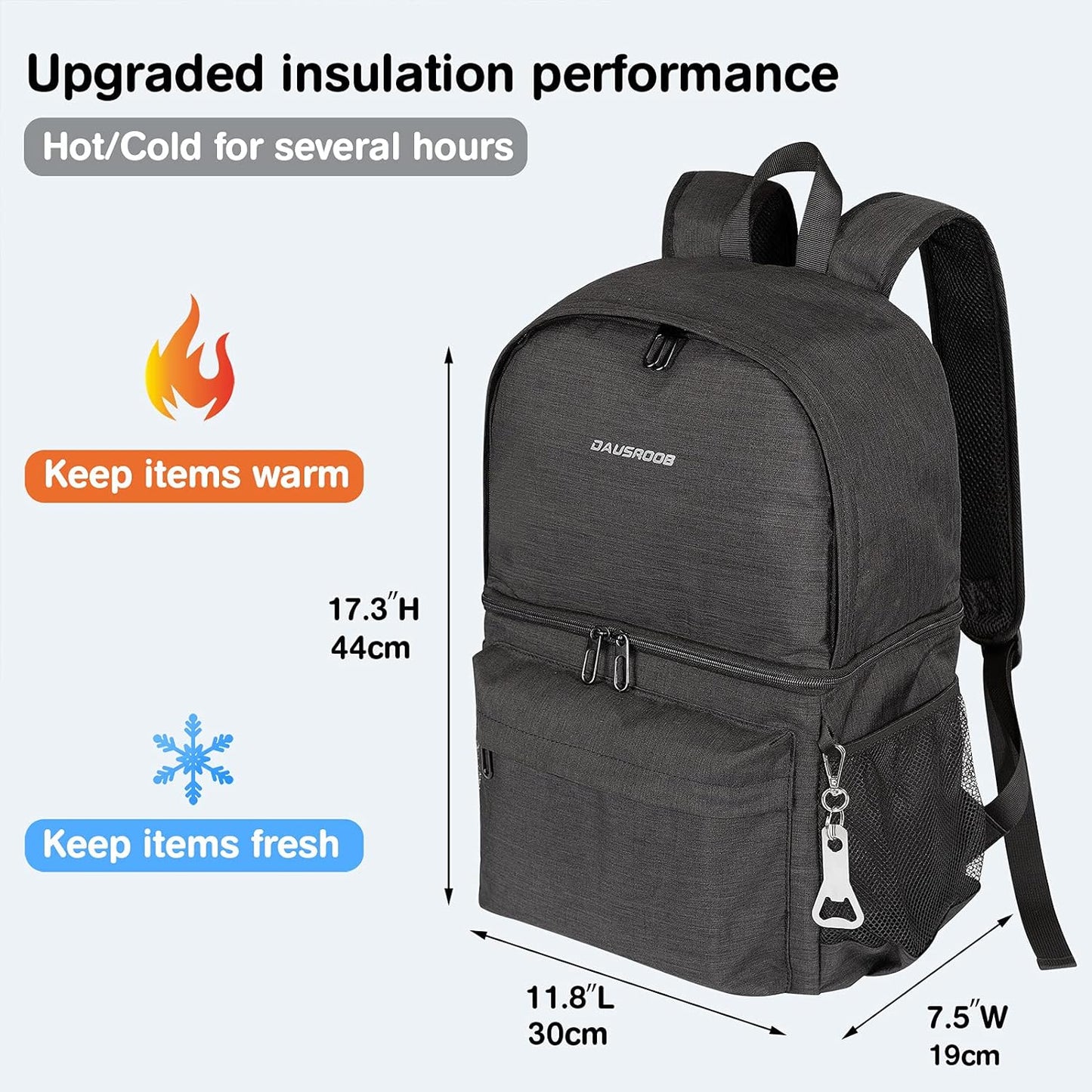 Kühlrucksack, Schwarz