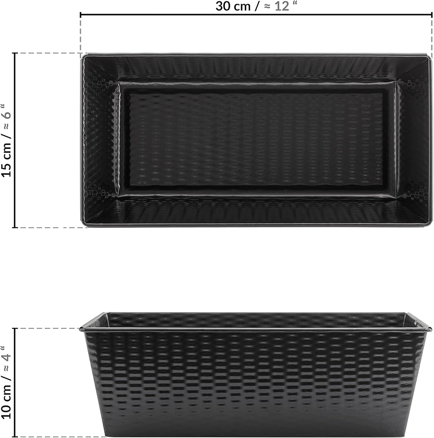 Sauerteigbeständige Kastenbackform (30 x 15 cm), 1x Kastenform groß, 30 x 15 x 10 cm