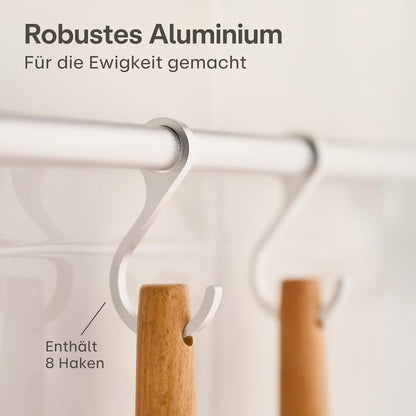 Hakenleiste für Küche mit 8 Haken