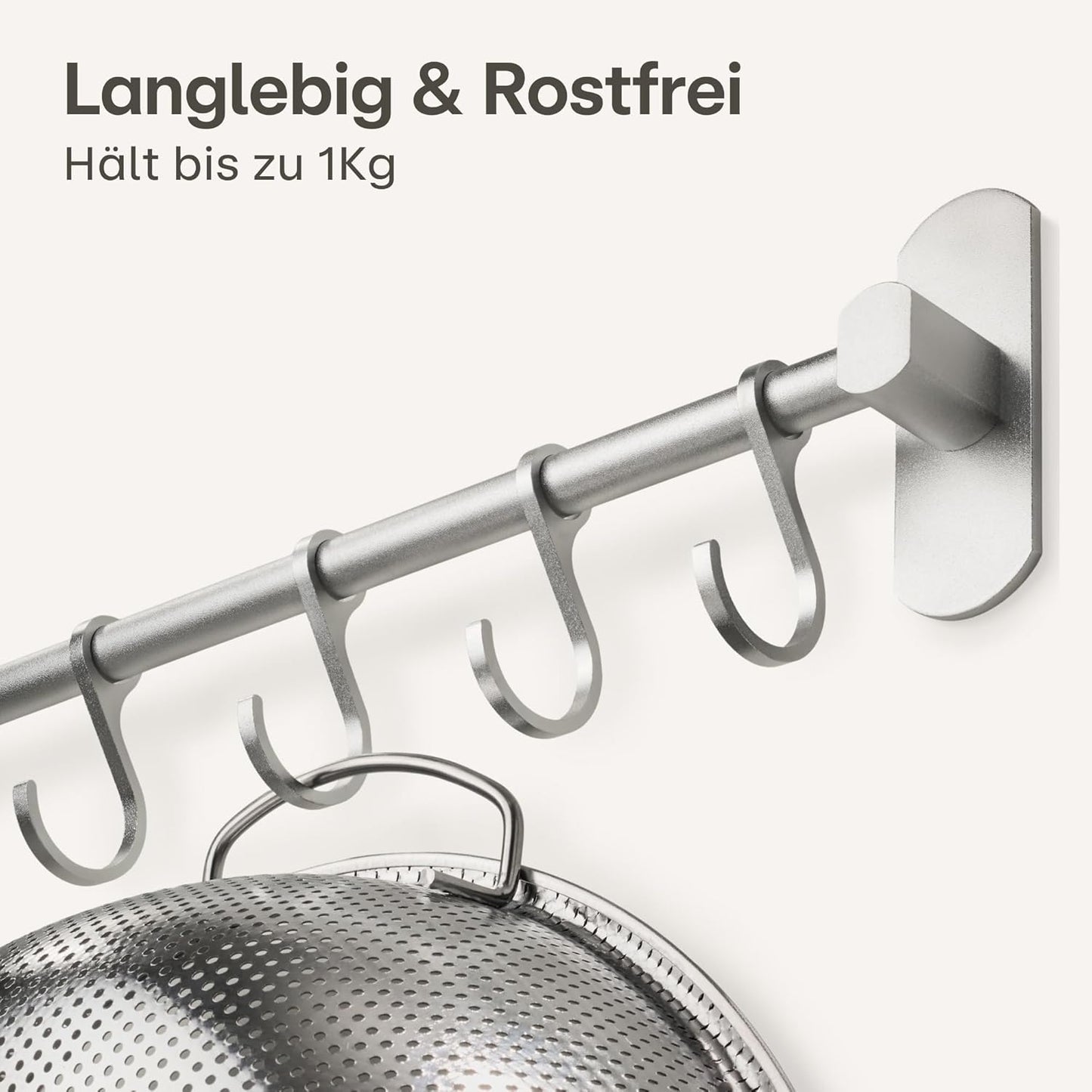 Hakenleiste für Küche mit 8 Haken