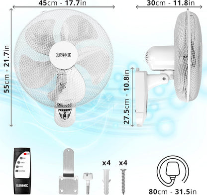 Wandventilator FN55 WE mit Fernbedienung, Modern