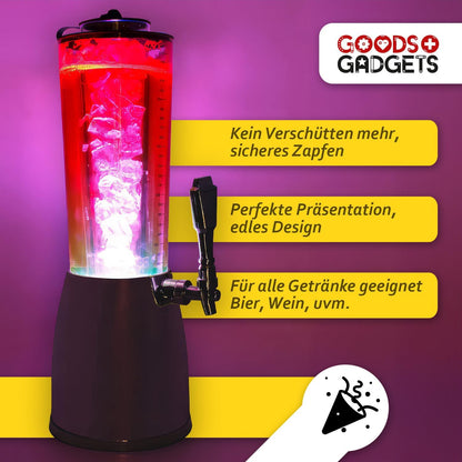 Biersäule mit Eiskühlung (4,0L), Schwarz