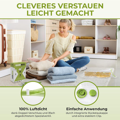 6-teiliges Vakuumbeutel-Set in 3 Grössen, 6x - 2 Medium, 2 Large, 2 X-Large