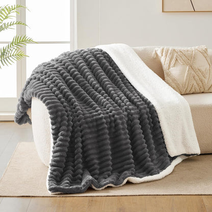 Sherpa Kuscheldecke, 220 x 240 cm, 220 x 240 cm Grau