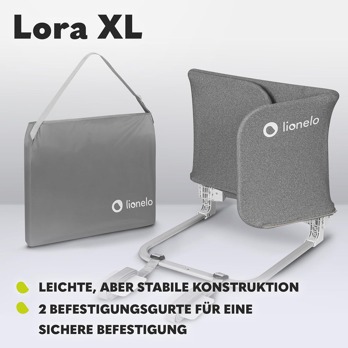 Lora XL Bettschutzgitter, X-Large ; Grau
