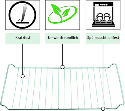 Backblech & Gitter Set für Whirlpool, Ignis, Bauknecht, Indesit, Algor, Neckermann und Lloyds, 445x35 mit gitter set